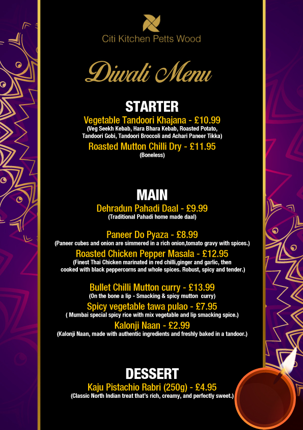 Diwali Menu